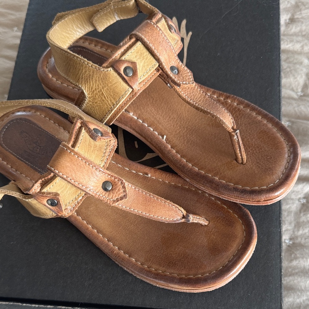 Freebird Tan Leather Sandals - Picture 3 of 6